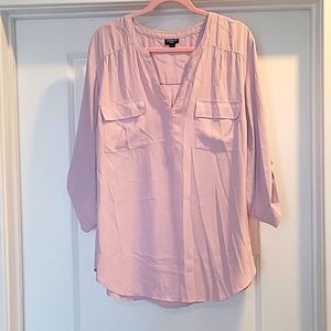 Torrid light pink Harper blouse